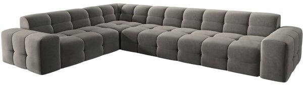 -25 % Dny MOMENTI– Micadoni Sametová rohová pohovka Kendal 332 cm, levá