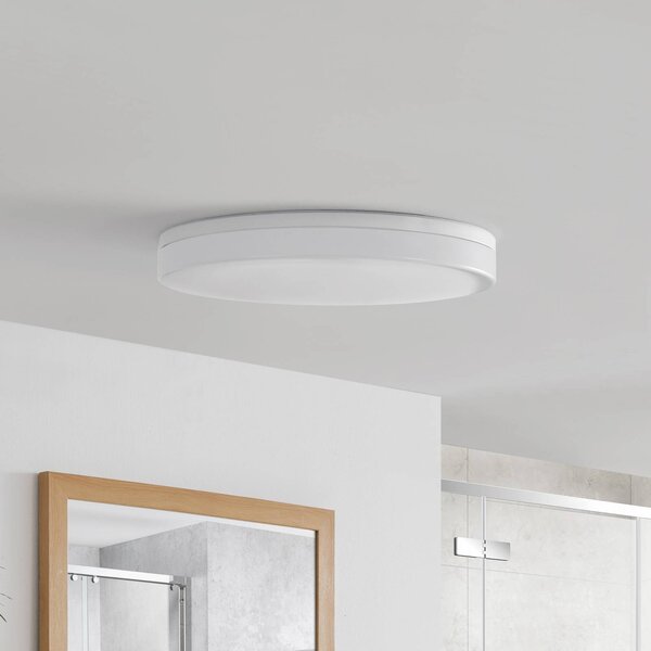 PRIOS Prios Wynion LED stropní svítidlo DIP switch 50cm, stmívatelný, Bílá / opál, Koupelna, Plast, Moderní