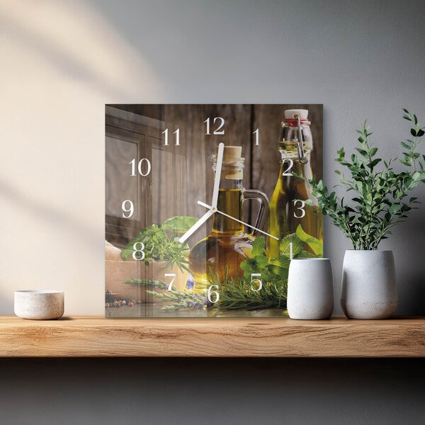 Skleněné hodiny Olej zskb-30x30-00058832