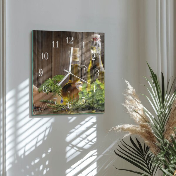Skleněné hodiny Olej zskb-30x30-00058832
