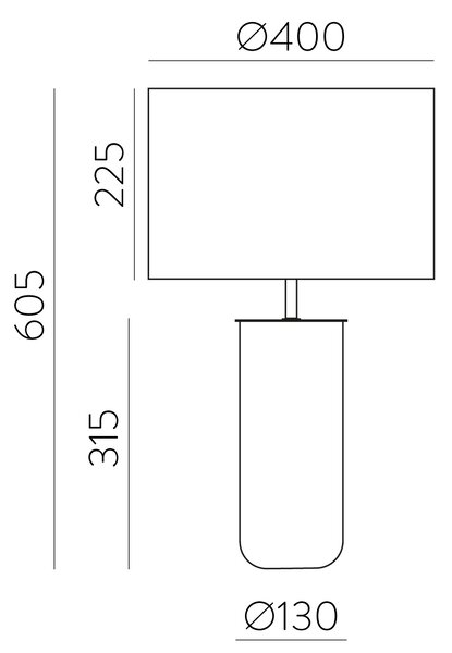 ACB Iluminacion Stolní LED lampa LINDANA, v. 60 cm, 1xE27 15W Barva: Bílo-zlatá
