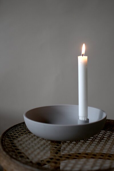 Storefactory Scandinavia Keramický svícen Lidatorp L - Light Grey SF105