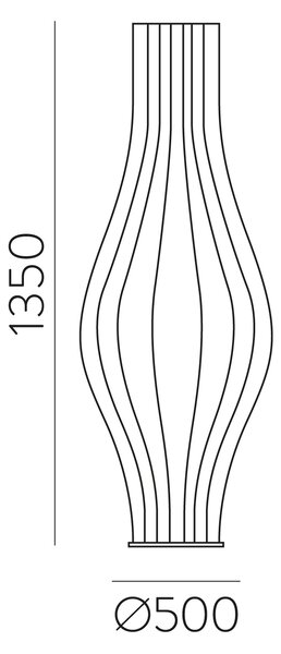 ACB Iluminacion Stojací LED lampa MIRTA, v. 135 cm, 3xE27 15W Barva: Bílá