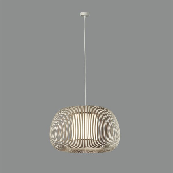 ACB Iluminacion Zavěsné svítidlo MIRTA, ⌀ 38 cm, 1xE27 15W Barva: Stone, Barva montury: Černá