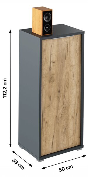 Skříňka Hamila NEW TYP 10 (grafit + dub artisan)