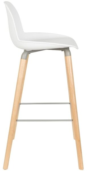 Bílá plastová barová židle ZUIVER ALBERT KUIP 75 cm