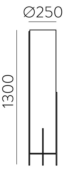 ACB Iluminacion Stojací LED lampa NAOS, v.130 cm, 1xE27 15W