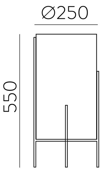 ACB Iluminacion Stolní LED lampa NAOS, v.55 cm, 1xE27 15W