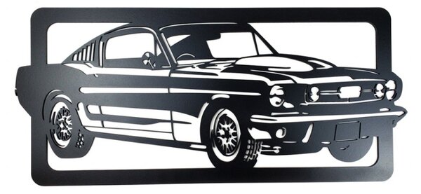 Dřevěná dekorace Auto Ford Mustang černá