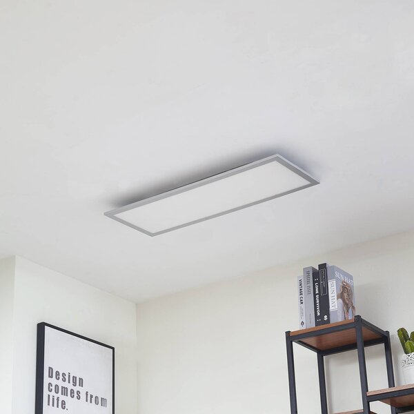 Arcchio LED panel Lyndra, 80 cm, stříbrný, hliník, stmívatelný,, stmívatelný, Hliník / šedá / zinek, Obývací pokoj / jídelna, Hliník, Moderní