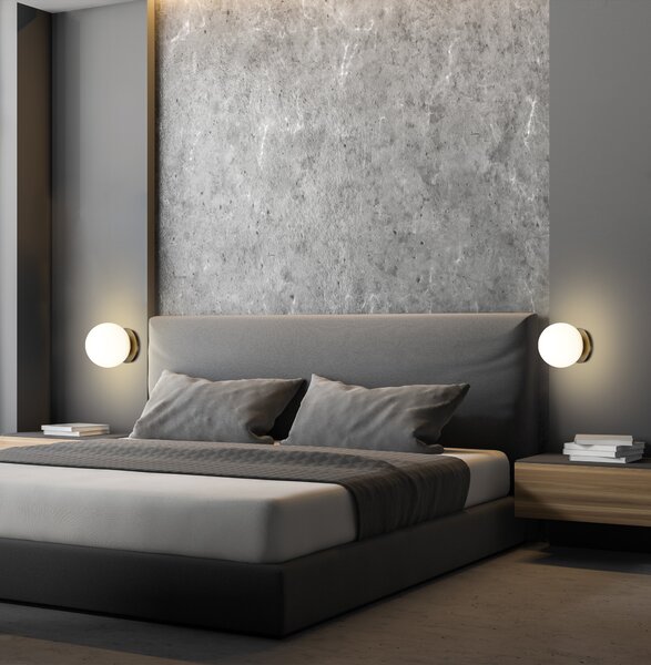 ACB Iluminacion Nástěnné LED svítidlo PARMA, ⌀ 15 cm, 1xE27 15W, IP44 Barva: Černá