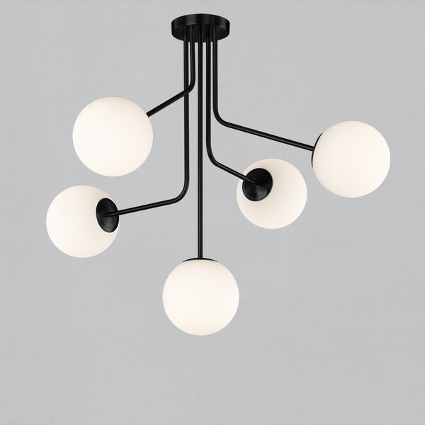 ACB Iluminacion Zavěsné svítidlo PARMA, ⌀ 88 cm, 5xE27 15W Barva: Černá