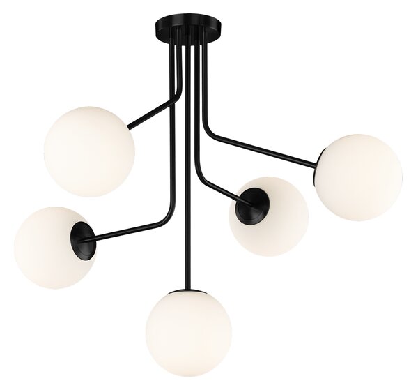 ACB Iluminacion Zavěsné svítidlo PARMA, ⌀ 88 cm, 5xE27 15W Barva: Černá
