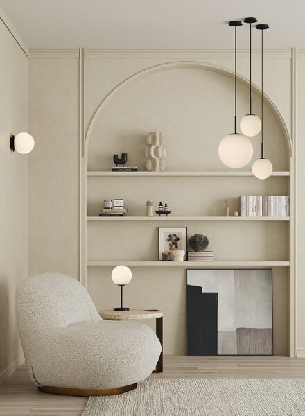 ACB Iluminacion Zavěsné svítidlo PARMA, ⌀ 30 cm, 1xE27 15W, IP44 Barva: Černá