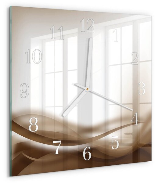 Skleněné hodiny Abstraktní čáry zskb-30x30-00057698