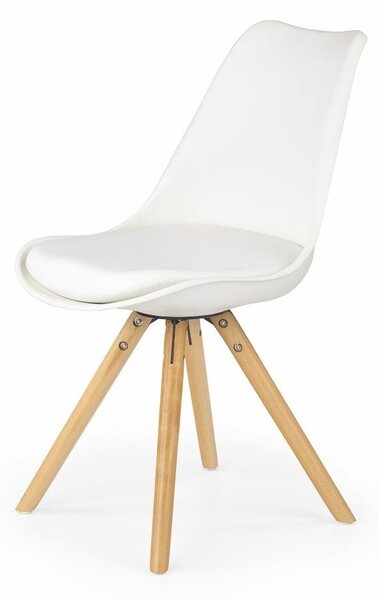 Halmar Jídelní židle K201 bílá v skandinávském stylu