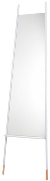 Bílé kovové stojací zrcadlo ZUIVER LEANING