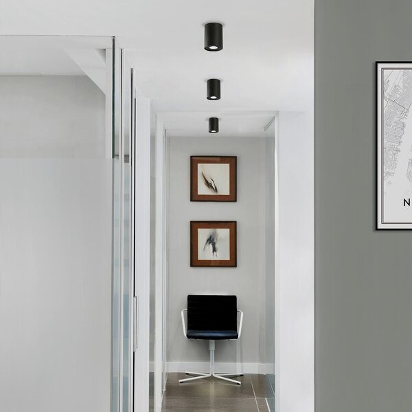 ACB Iluminacion Stropní LED svítidlo SIMA, ⌀ 96 mm, 1xGU10 8W Barva: Černá