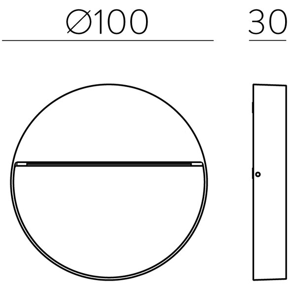 ACB Iluminacion Venkovní nástěnné LED svítidlo SPICA, ⌀ 10 cm, 4W, CRI80, IP65