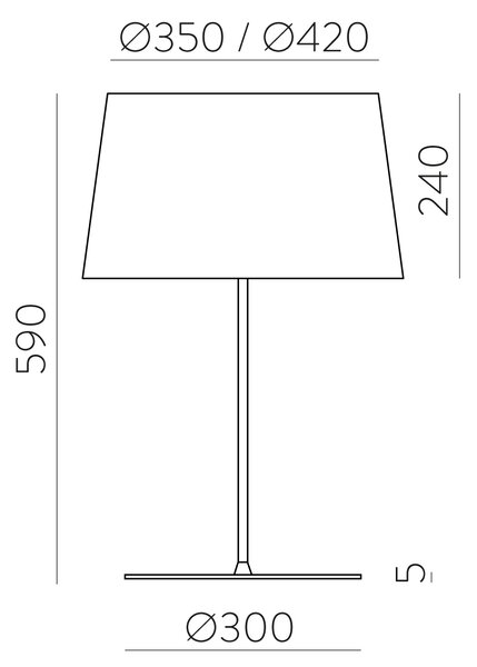 ACB Iluminacion Stolní LED lampa STILO, v. 62 cm, 1xE27 15W Barva: Černá