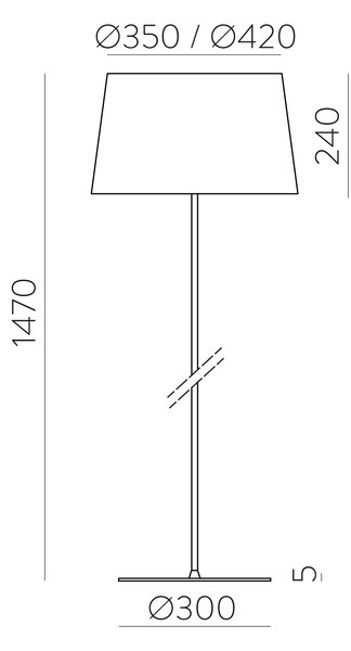 ACB Iluminacion Stojací LED lampa STILO, v. 150 cm, 1xE27 15W Barva: Černá