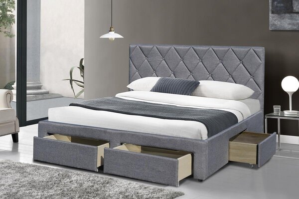HALMAR postel Betina 160x200 cm, šedá