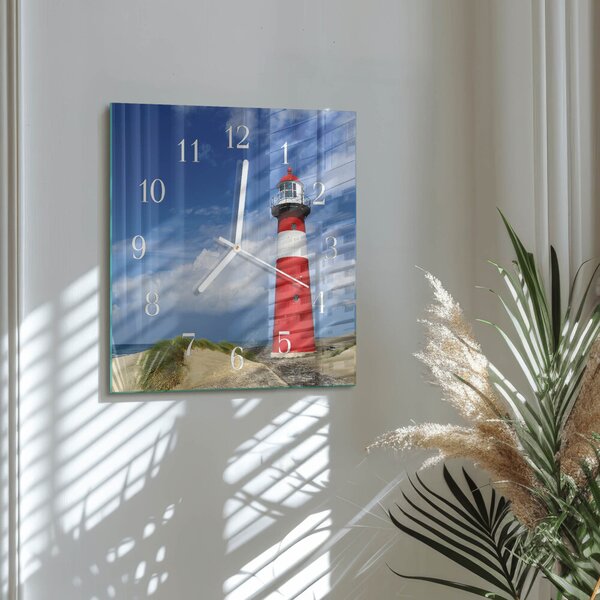 Skleněné hodiny Maják zskb-30x30-00082996