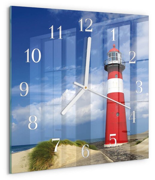 Skleněné hodiny Maják zskb-30x30-00082996