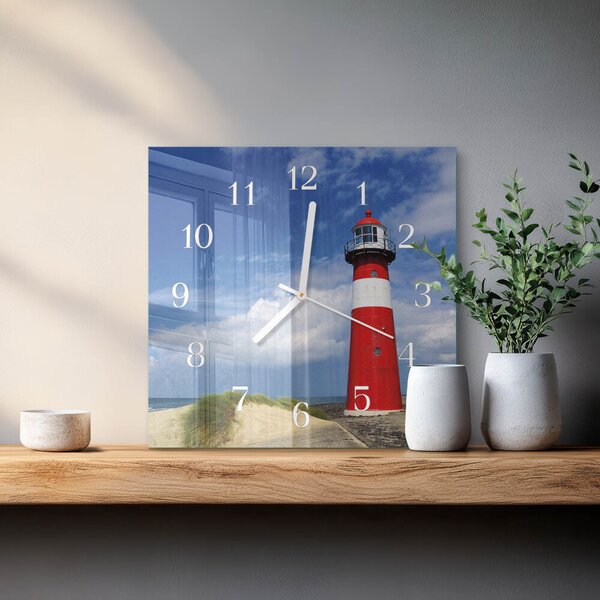 Skleněné hodiny Maják zskb-30x30-00082996