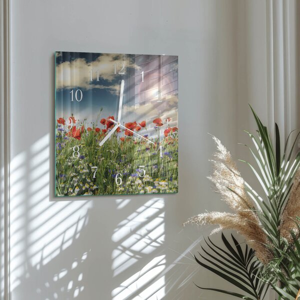 Skleněné hodiny Louka zskb-30x30-00086966