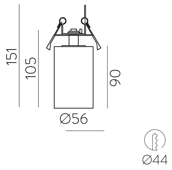ACB Iluminacion Zapuštěné LED svítidlo ZOOM, v. 9 cm, 1xGU10 8W Barva: Bílá