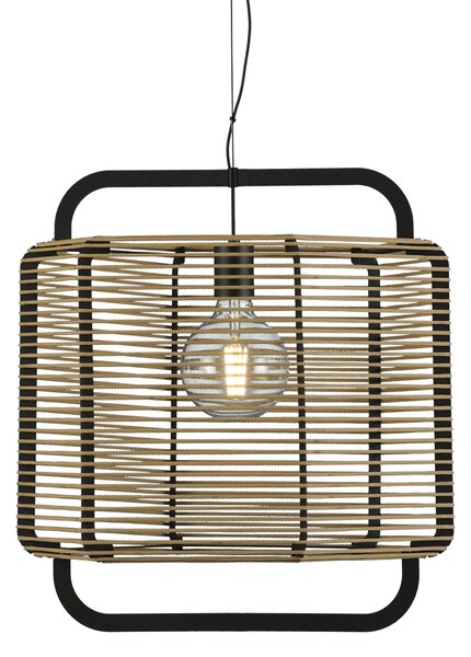 ACB Iluminacion Závěsné svítidlo CORDA, ⌀ 50 cm, 1xE27 15W Barva: Černá, Barva montury: Zelená