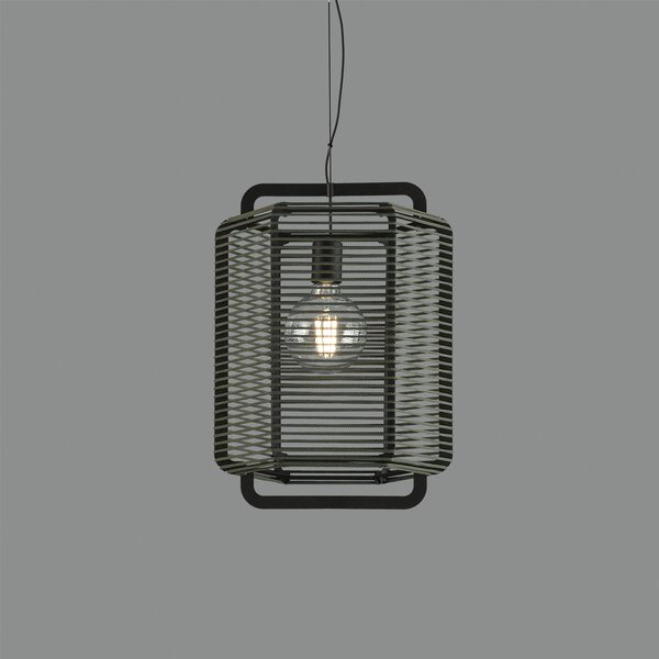 ACB Iluminacion Závěsné svítidlo CORDA, ⌀ 35 cm, 1xE27 15W Barva: Černá, Barva montury: Písková