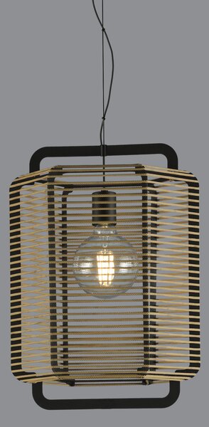 ACB Iluminacion Závěsné svítidlo CORDA, ⌀ 35 cm, 1xE27 15W Barva: Černá, Barva montury: Písková