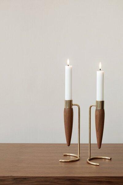 Audo Copenhagen Svícen Umanoff Polished Brass/Walnut MN188