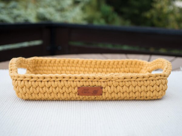 Veselte Podnos hranatý 20 x 33 cm s uchy MUSTARD