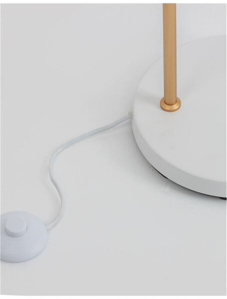 Nova Luce Stojací lampa PAZ zlatý kov, E27 1x12W Barva: Bílá