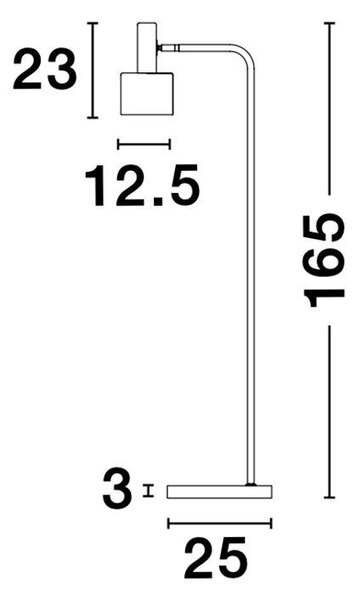 Nova Luce Stojací lampa PAZ zlatý kov, E27 1x12W Barva: Bílá