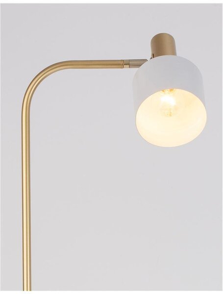 Nova Luce Stojací lampa PAZ zlatý kov, E27 1x12W Barva: Bílá
