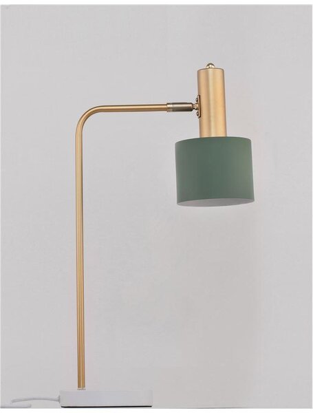 Nova Luce Stolní lampa PAZ zlatý kov, E27 1x12W Barva: Mentolová