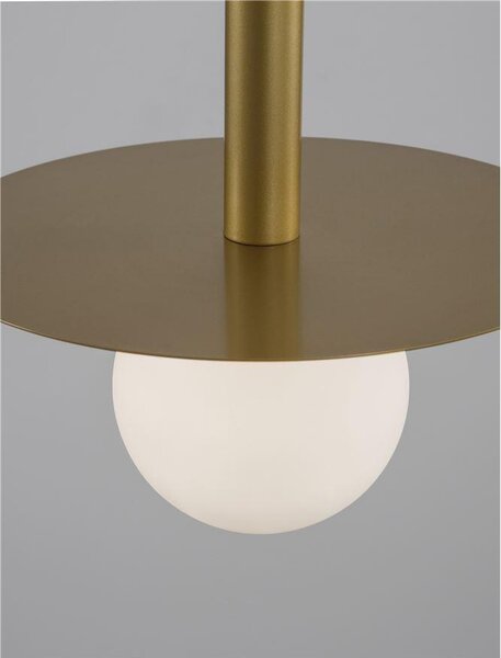 Nova Luce Závěsné svítidlo PIELO, 22cm, opálové sklo G9W 1x5W Barva: Zlatá