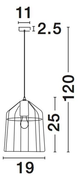 Nova Luce Závěsné svítidlo PEPPINO, E27 1x12W Barva: Měď