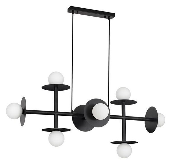 Nova Luce Závěsné svítidlo PIELO, 109cm, opálové sklo G9 8x5W Barva: Zlatá