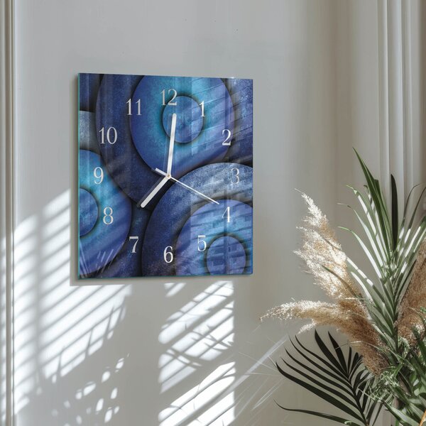Skleněné hodiny Umění kruhů zskb-30x30-00081627