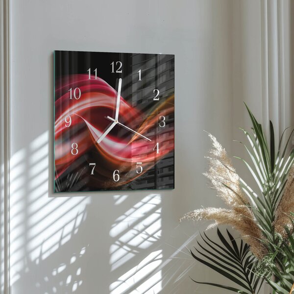 Skleněné hodiny Abstraktní čáry zskb-30x30-00057950