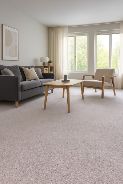 Associated Weavers, Metrážový koberec Spinta 97, na míru, šíře 4m, šedá, filc, ložnice