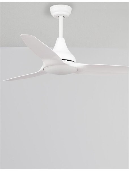 Nova Luce Stropní ventilátor se světlem SAMOA tělo z oceli, 3ABS bílé listy LED 18W 3000K Barva: Bílá