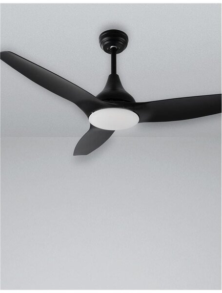 Nova Luce Stropní ventilátor se světlem SAMOA tělo z oceli, 3ABS bílé listy LED 18W 3000K Barva: Bílá