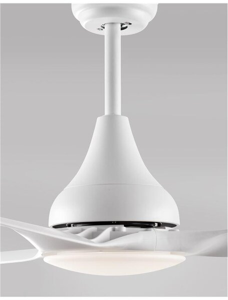 Nova Luce Stropní ventilátor se světlem SAMOA tělo z oceli, 3ABS bílé listy LED 18W 3000K Barva: Bílá