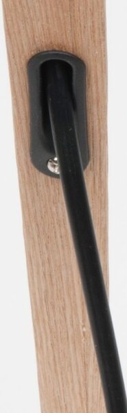 Přírodní stojací lampa ZUIVER TRIPOD s černým stínidlem